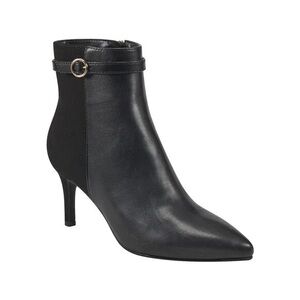 Faux Leather Pointed Toe Booties